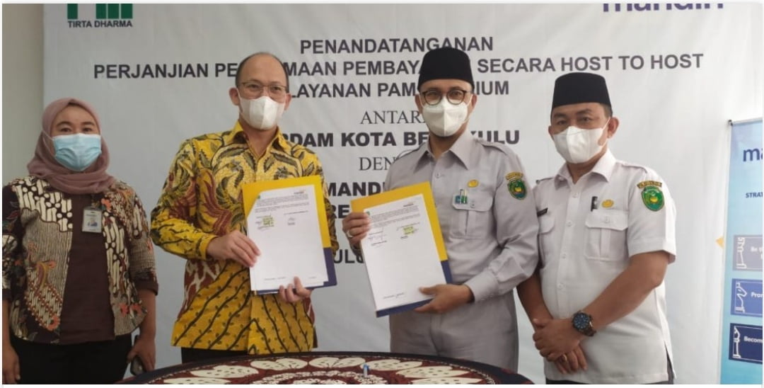 MoU PDAM Kota Bengkulu dan Bank Mandiri, Permudah Akses Pelanggan Bayar Tagihan