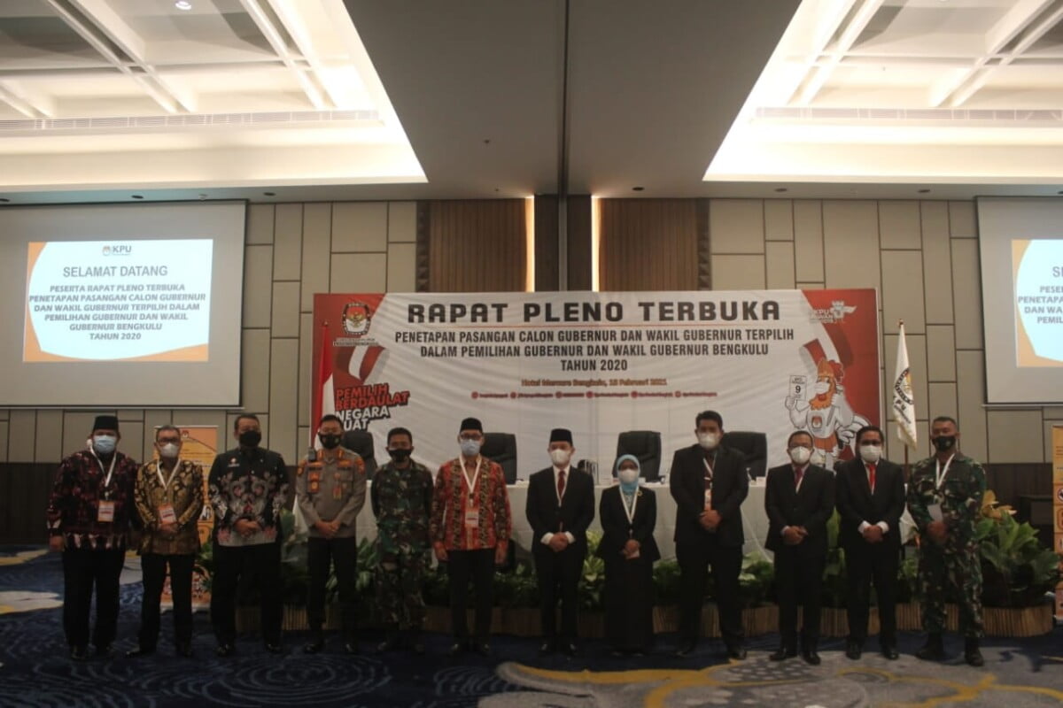 Raih 41, 20 Persen Suara KPU Tetapkan Paslon Nomor 2 Pemenang Pilgub Bengkulu