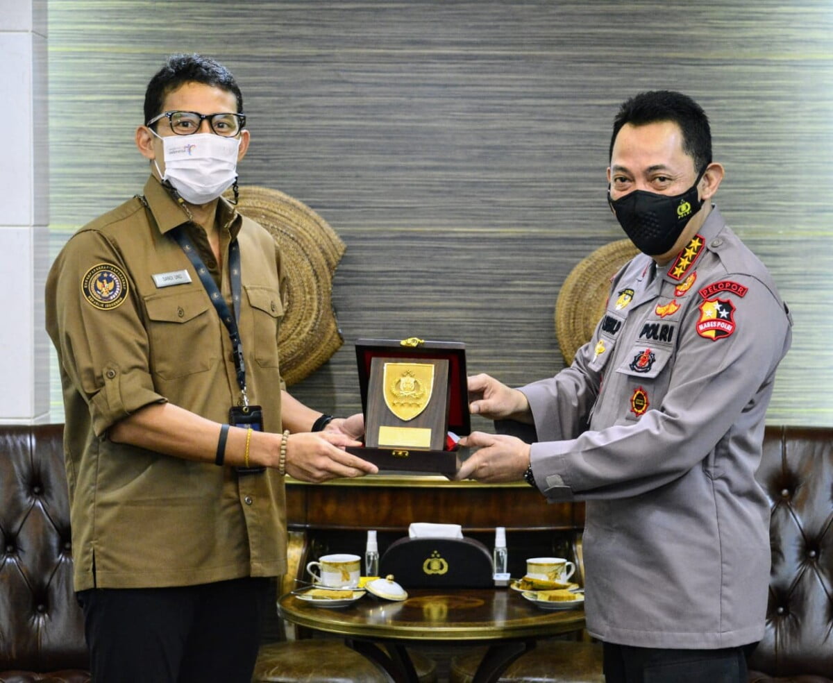 Penguatan 5 Destinasi, Kapolri Terima Kunjungan Sandiaga Uno