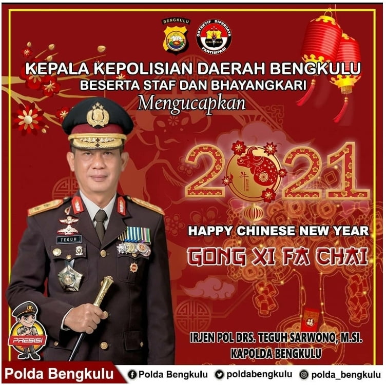 Perayaan Imlek, Kapolri Ucapkan Selamat dan Imbau Patuhi Prokes