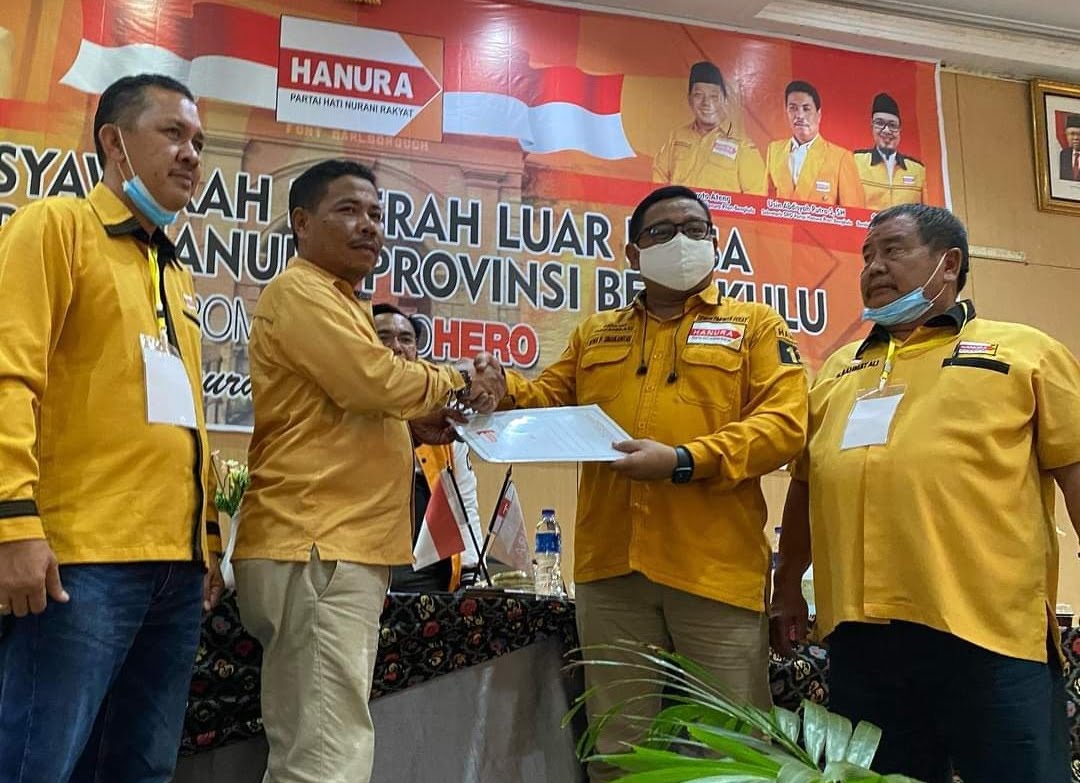 Usin Sembiring Resmi Ditunjuk Menjadi Ketua DPD Partai Hanura Bengkulu