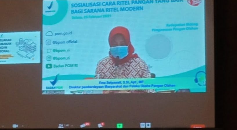 BPOM RI Sosialisasikan Cara Ritel Pangan Ke BPOM Se-Indonesia, Bengkulu Salah Satunya