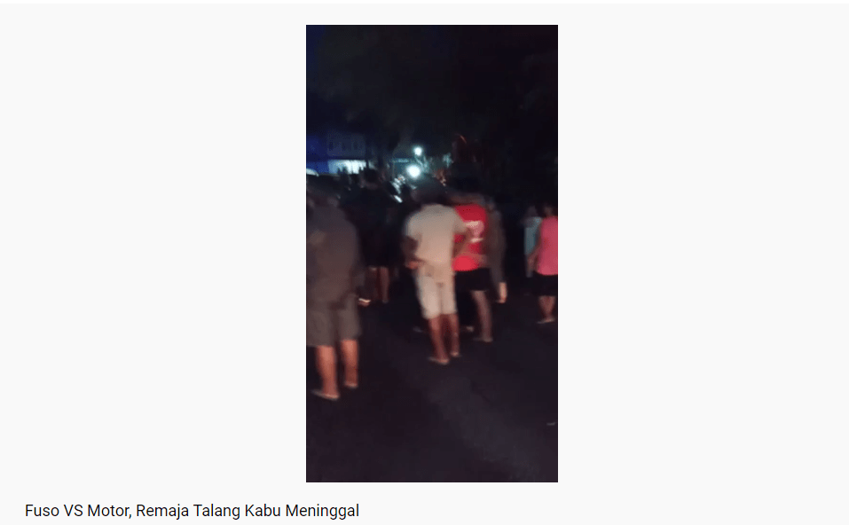 Fuso VS Motor, Remaja Talang Kabu Meninggal