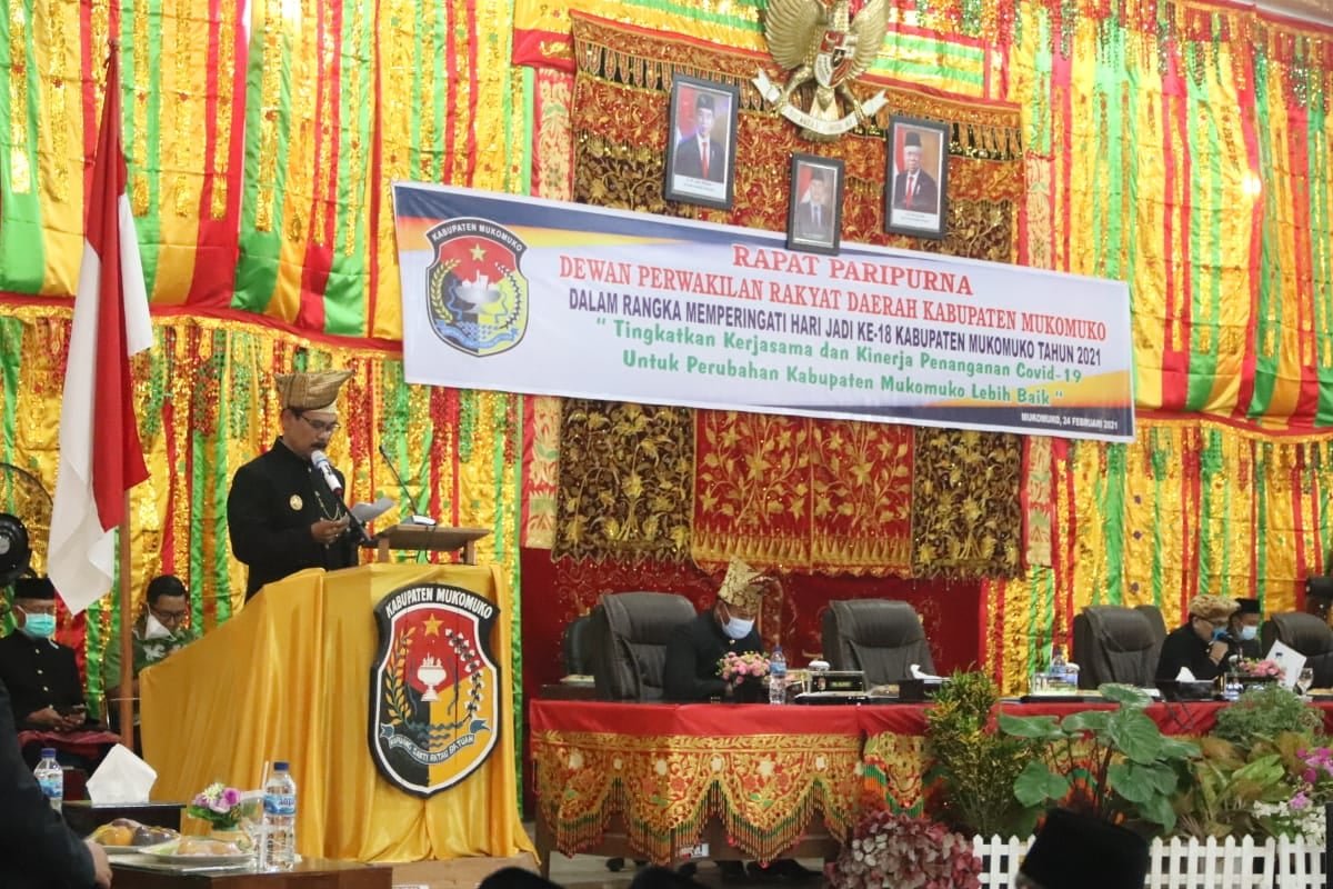Rapat Paripurna DPRD Mukomuko Memperingati Hari Jadi Kabupaten ke-18 Tahun