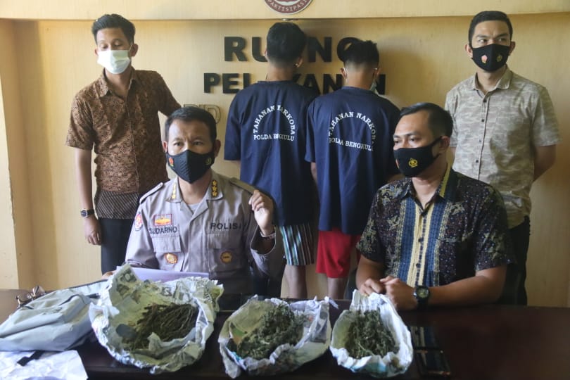 Dua Pemuda Miliki Ganja Diringkus Ditresnarkoba Polda Bengkulu