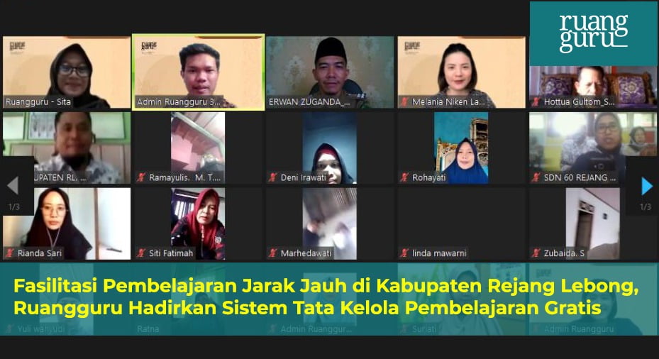 Ruangguru Fasilitasi Sistem Tata Kelola Belajar Gratis di Rejang Lebong