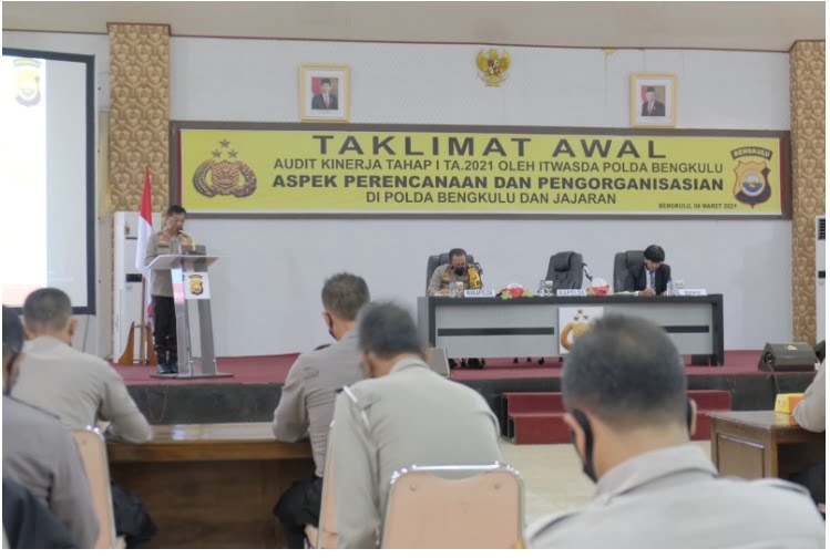 Polda Bengkulu Gelar Wasrik Tahap I Aspek Perencanaan dan Organisasi