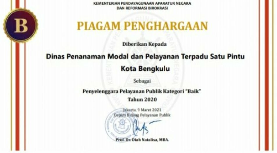 Raih Predikat B, Helmi Yakin DPMPTSP Tahun Depan Lebih Baik