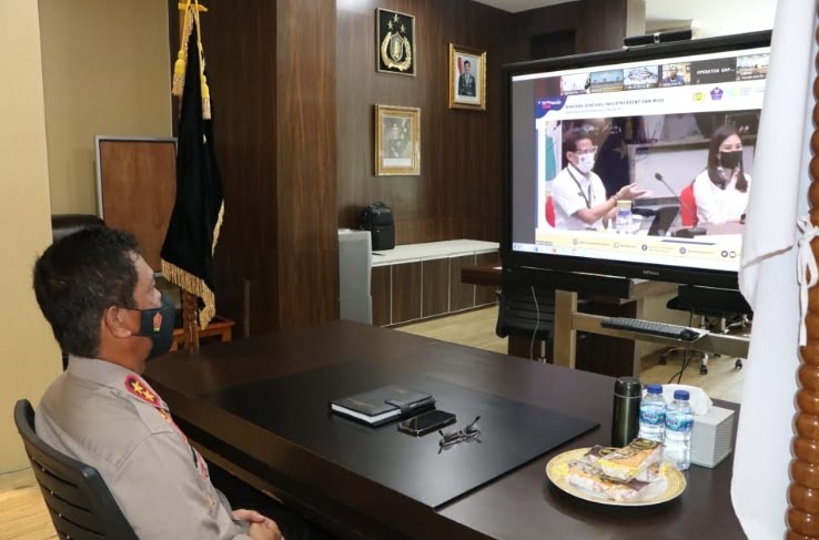 Kapolda Bengkulu Ikuti Vicon Kemenparekraf Bahas Mice