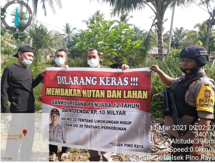 Polsek Pino Raya Lakukan Patroli Dialogis Karhutla