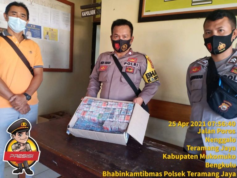Ciptakan Kenyamanan  Ramadhan Polsek Teramang Jaya Sita Ribuan Petasan