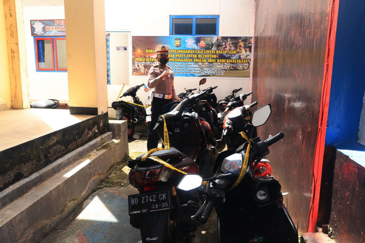 Amankan 10 Motor, Polres Rejang Lebong Gelar Razia Balap Liar