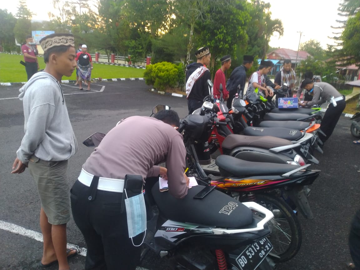 Polres Kepahiang Tahan 20 Motor Dalam Razia Balap Liar