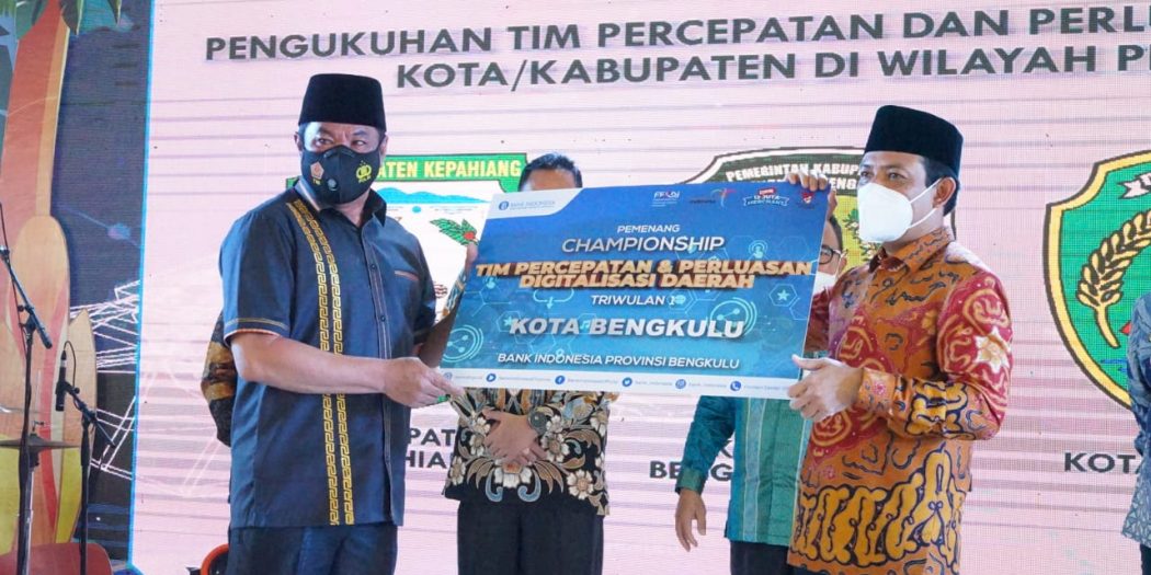 Kota Bengkulu Dinobatkan Pemenang Tim TP2DD Triwulan Pertama Dari BI