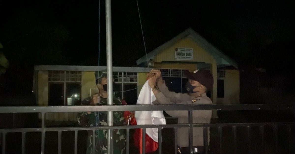 Bendera Merah Putih di Kantor Desa Tak Diturunkan Prajurit Kodim 0423 BU Naik Pitam