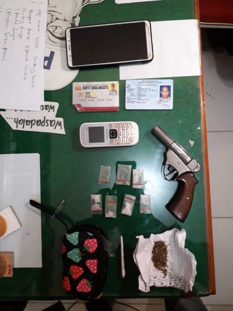 Polda Bengkulu Tangkap 2 Kurir Sabu Saat Razia