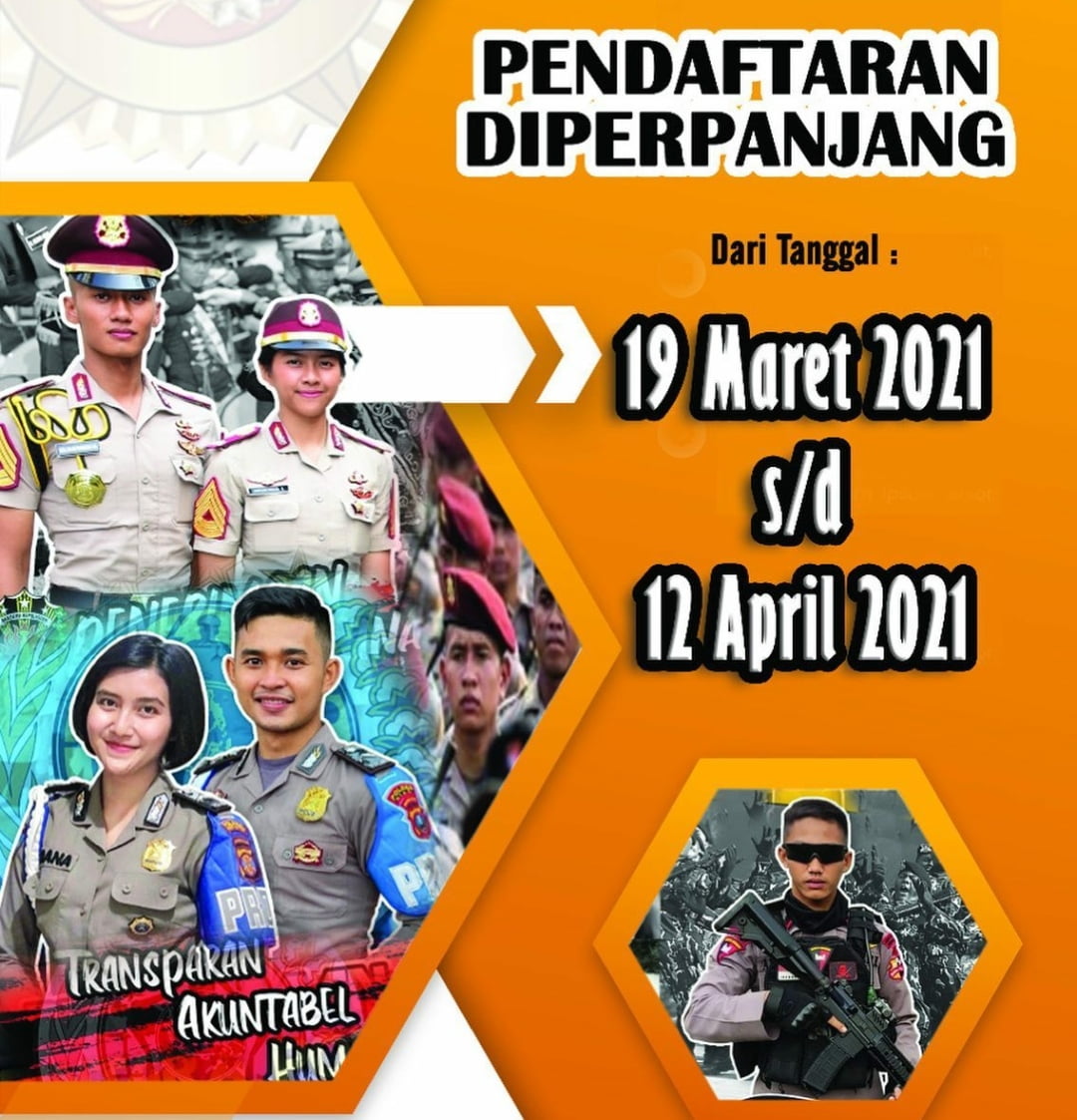 Pendaftaran Penerimaan Polri Tahun 2021 Lulusan SMA Diperpanjang