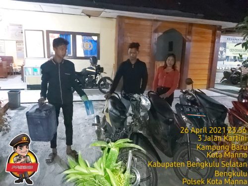 Gelar Pesta Tuak 3 Warga Diamankan Polsek Kota Manna