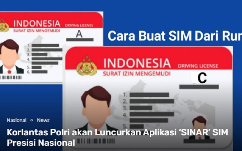 Berikut Tata Cara Alur Aplikasi Sinar (SIM Presisi Nasional)
