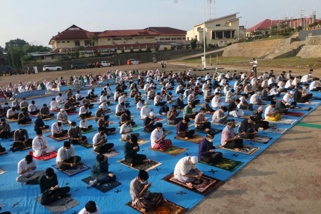 Sholat Idul Fitri Polda Bengkulu Perketat Prokes Covid-19