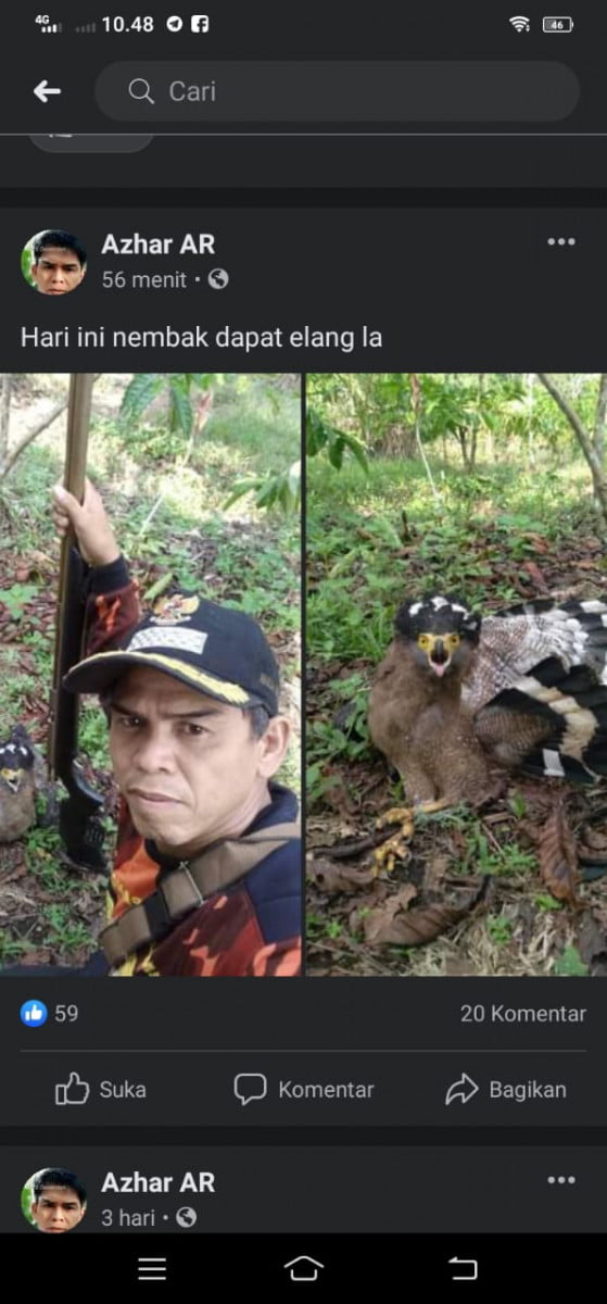 Unggah Foto Burung Hasil Buruan Oknum Kades di Hulu Palik Tuai Cibiran