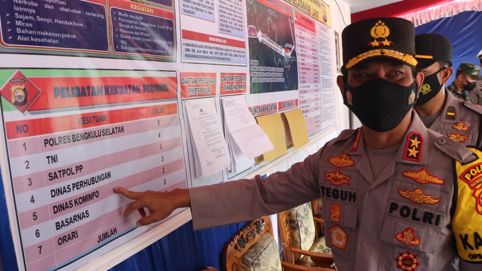 Pantau Posko Perbatasan Air Tenam, Kapolda Bengkulu Minta Personil Pahami Job Deskripsi