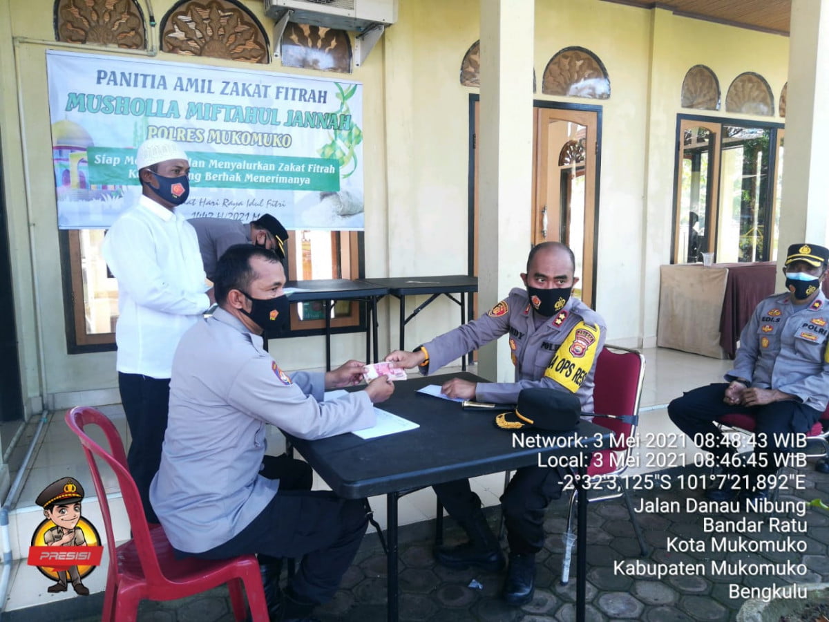 Polres Mukomuko Himpun Pembayaran Zakat Fitrah Anggota, Jelang Idul Fitri