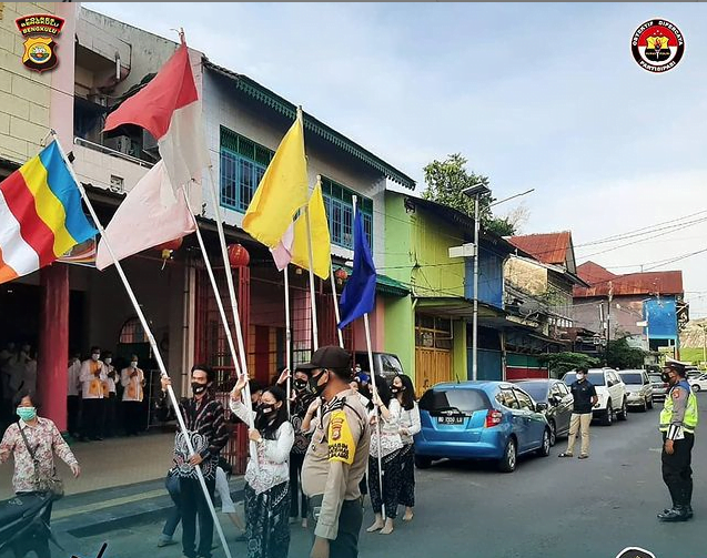 Polres Bengkulu dan Polsek Jajaran Amankan Perayaan Tri Suci Waisak