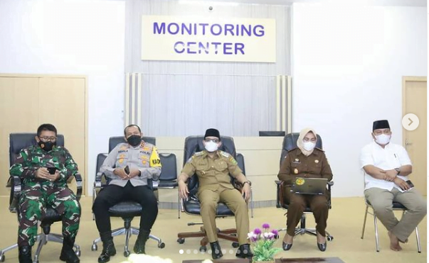 Kapolres dan FKPD Ikuti Rakor Virtual Bersama Para Menteri Bahas Disiplin Prokes Covid-19 Jelang Lebaran