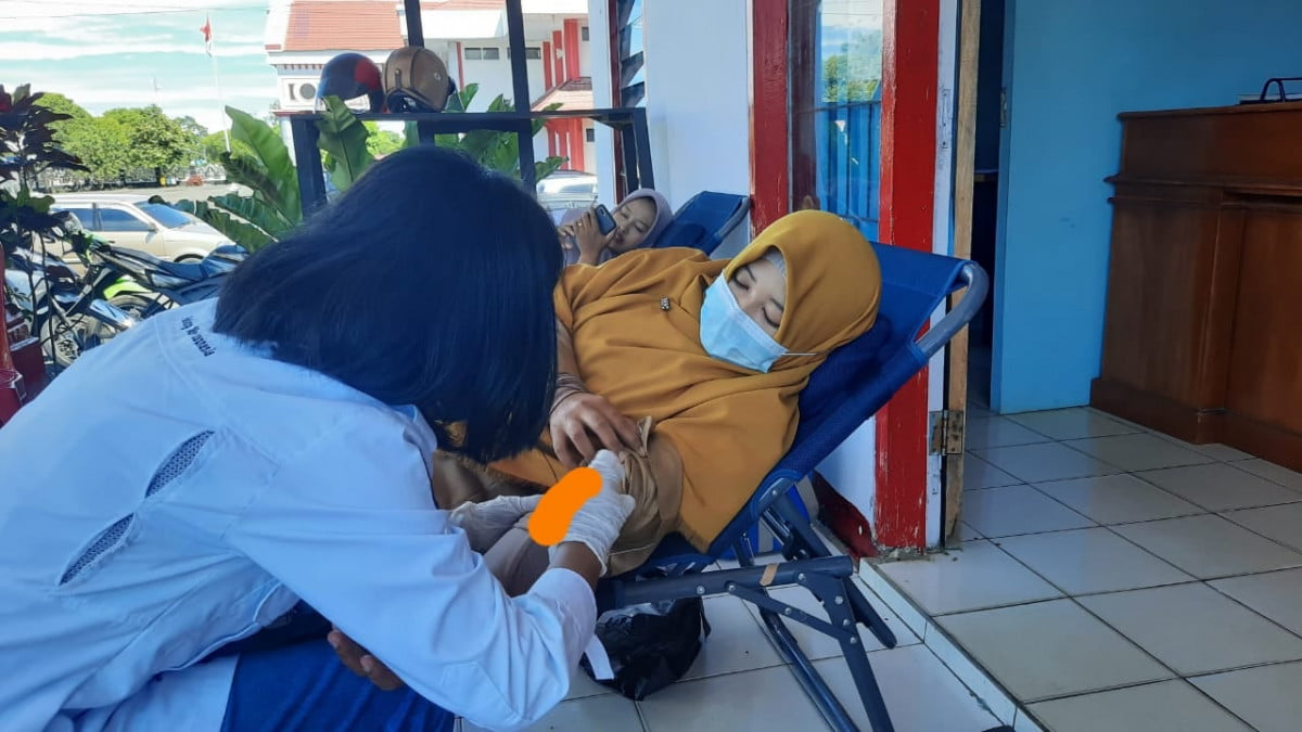 ASN dan THL Dinas Kominfo Bengkulu Utara Sukarela Ikut Donor Darah PMI