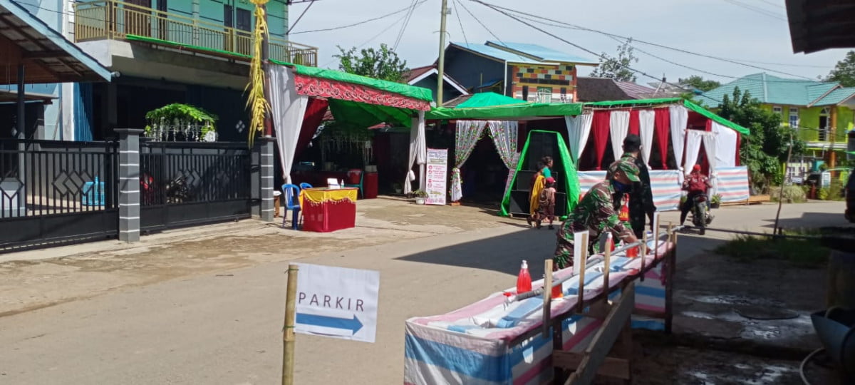 Acara Resepsi Pernikahan Dipantau Babinsa Koramil Menyuke