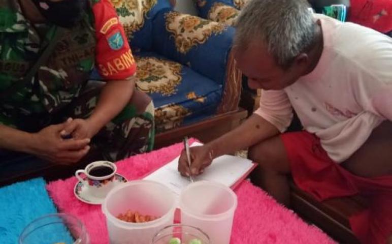 Koramil-03/Mempawah Hilir Data Vaksin untuk pensiunan TNI-AD