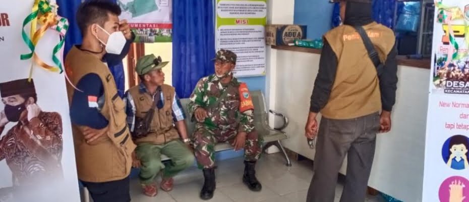 Wujudkan Kamtibmas, Babinsa Koramil Jongkat Anjangsana ke Kantor Desa