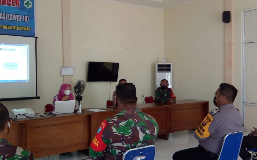 Danramil Mempawah Hilir Hadiri Rapat Tracer di Puskesmas