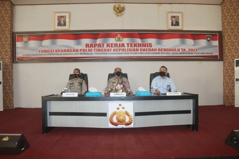 Polda Bengkulu Gelar Rakernis Keuangan Satker dan Polres Jajaran