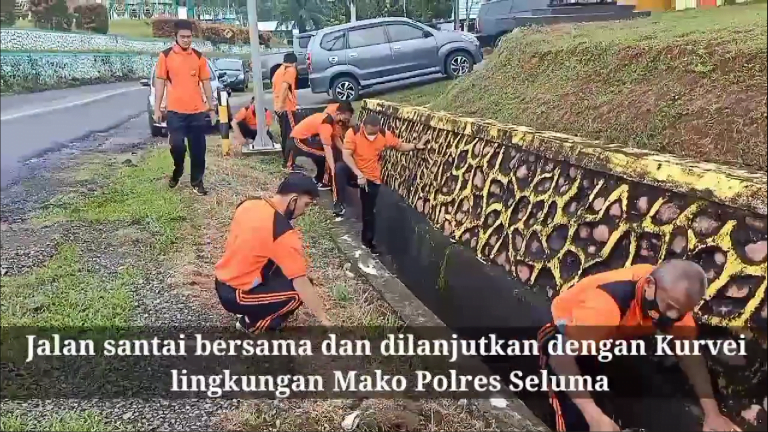 Polres Seluma Gelar Olahraga dan Kebersihan Lingkungan