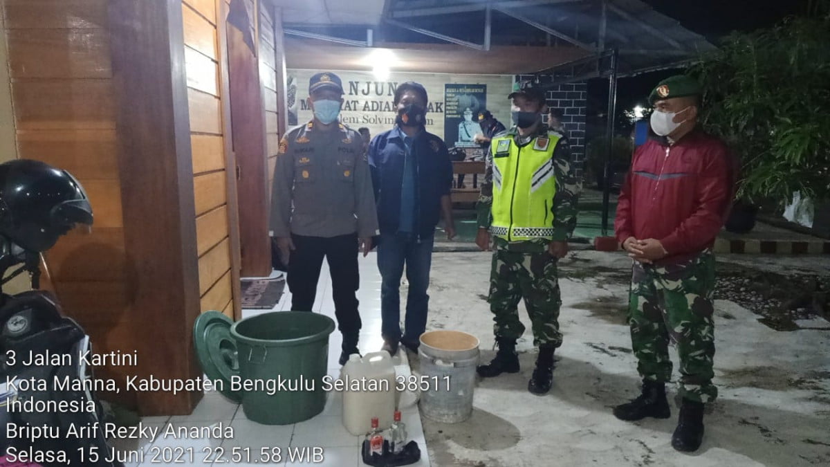 Basmi Premanisme, Polsek Kota Manna dan Koramil Razia Warung Tuak