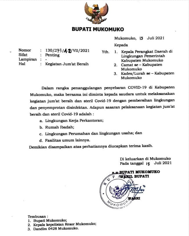 Angka Kasus Covid-19 Melonjak, Kantor Diskominfo MM Disemprot Disinfektan