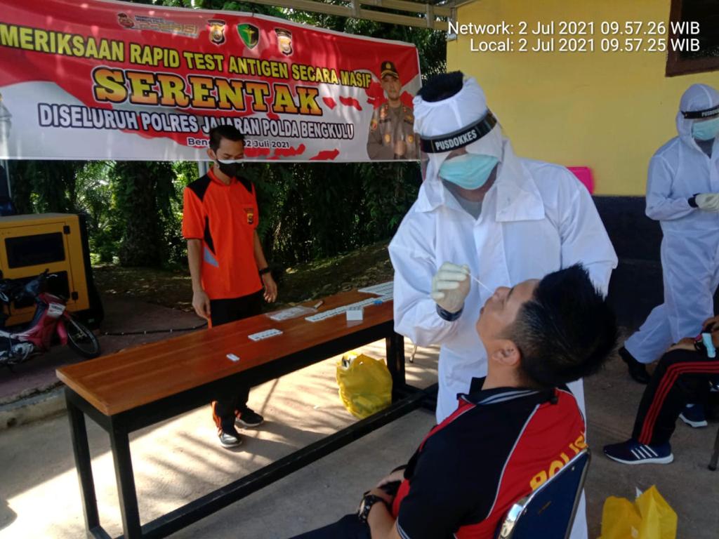 Cegah Penyebaran Covid 19, Polres Benteng Gelar Rapid Tes Kepada Personil