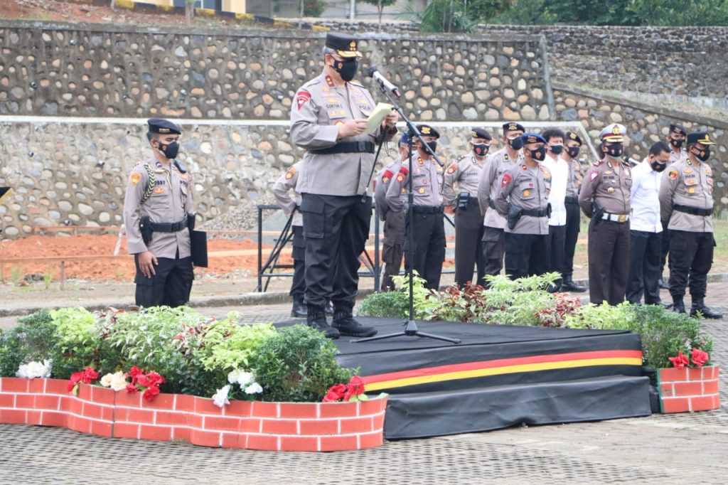 Polda Bengkulu Gelar Apel Tradisi Pembinaan Penerimaan Bintara Baru