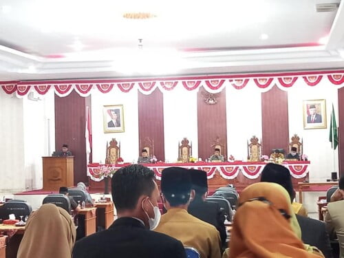 Ketua DPRD Lebong Pimpin Rapat Paripurna Nota Pengantar Raperda TA 2021