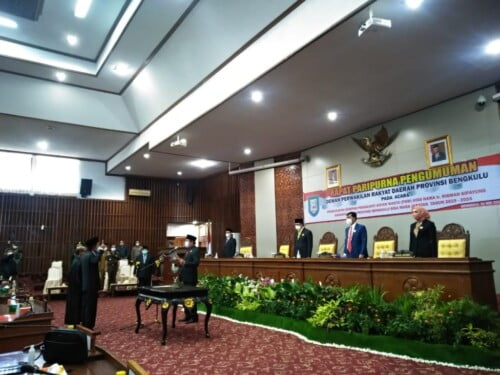 Rapat Paripurna DPRD Provinsi Bengkulu Dengan Agenda Pelantikan PAW Masa Jabatan 2019-2024