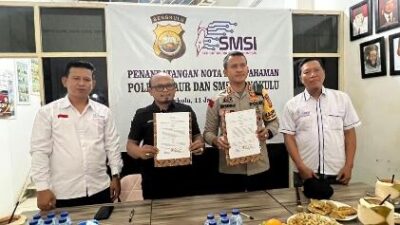 Polres Kaur MoU dengan SMSI Bengkulu