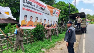 Bawaslu Mulai Turunkan Alat Peraga Kampanye