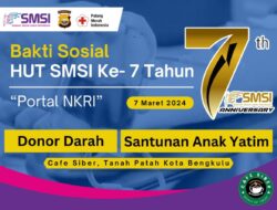 SMSI Gelar Baksos Donor Darah dalam Rangka HUT Ke-7