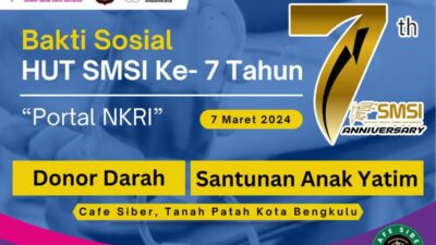 SMSI Gelar Baksos Donor Darah dalam Rangka HUT Ke-7
