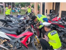 Razia Knalpot Brong, 6 Kendaraan Diamankan