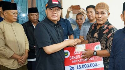 Keluarga Korban Hanyut di Sungai Kedurang Mendapatkan Santunan