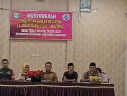 Pemdes Tebat Monok Gelar Musyawarah Pra Pelaksanaan Kegiatan Desa