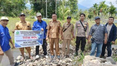 Pemdes Suka Damai Laksanakan Titik Nol Pembangunan Irigasi